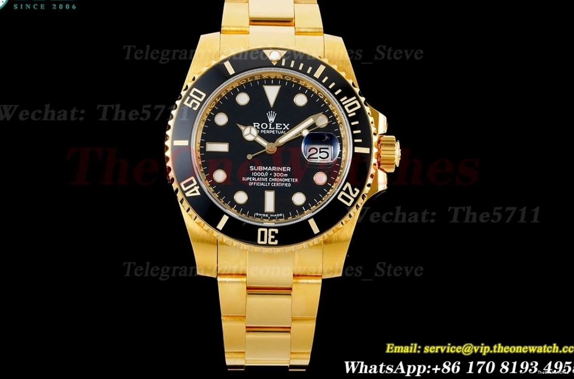 KF VR3135 Black 116618LN 40mm Dot YG YG Wrapped Submariner 0403